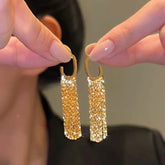 C Hoop Waterfall Earrings